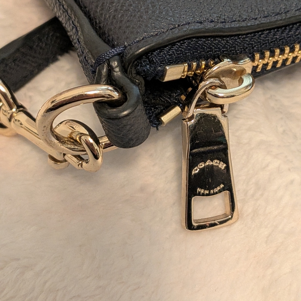 Coach Dark Navy Leather Crossbody Bag - Picture 3 of 5